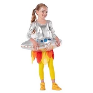 Pottery Barn Kids Metallic UFO Spaceship Costume with Flames